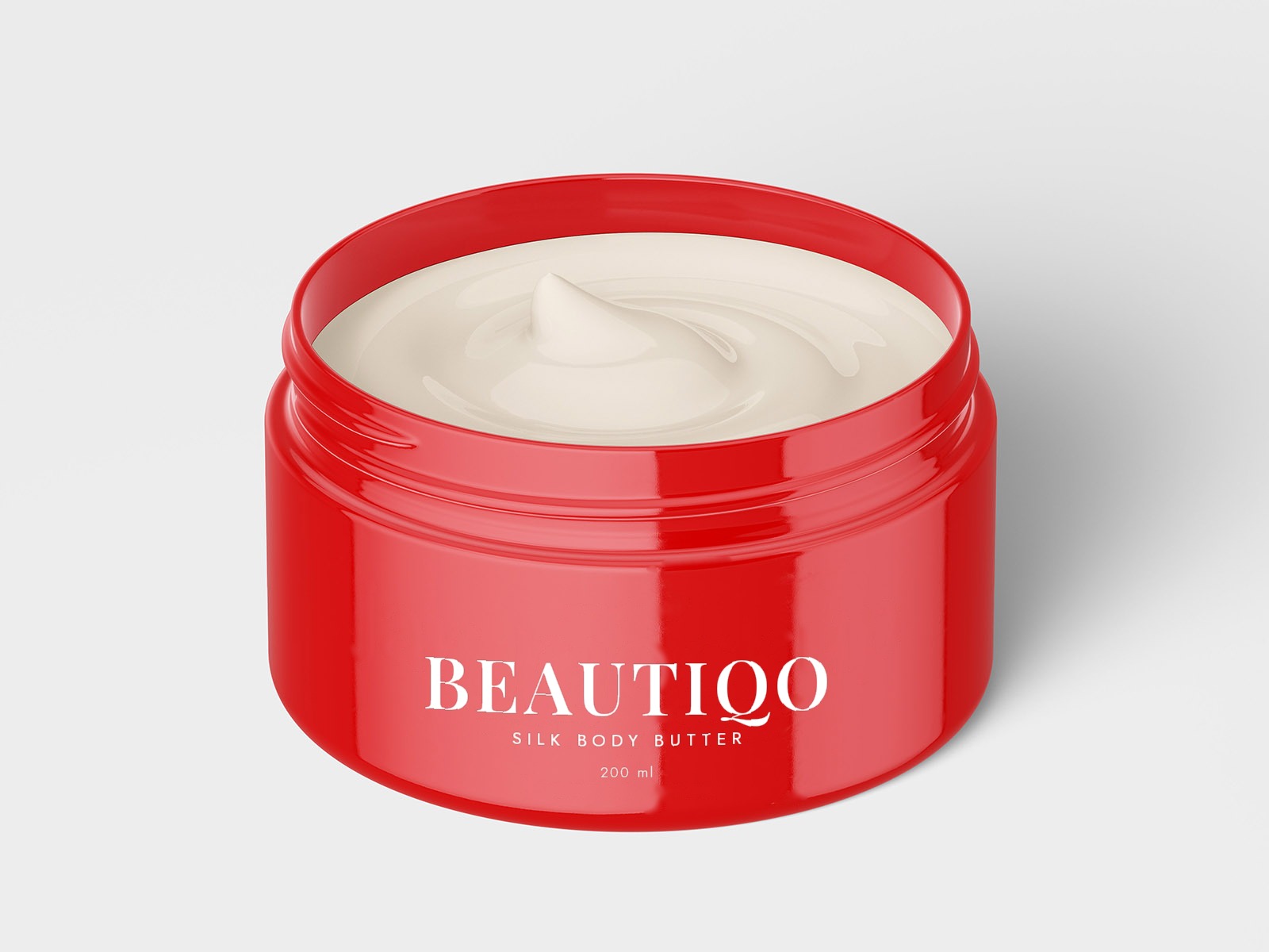 Beautiqo Silk Body Butter open jar